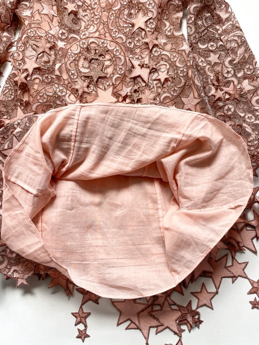 Zimmermann Celestial Zodiac Lace Mini Dress Lipstick Pink Size 0 US 4 - Picture 8 of 16